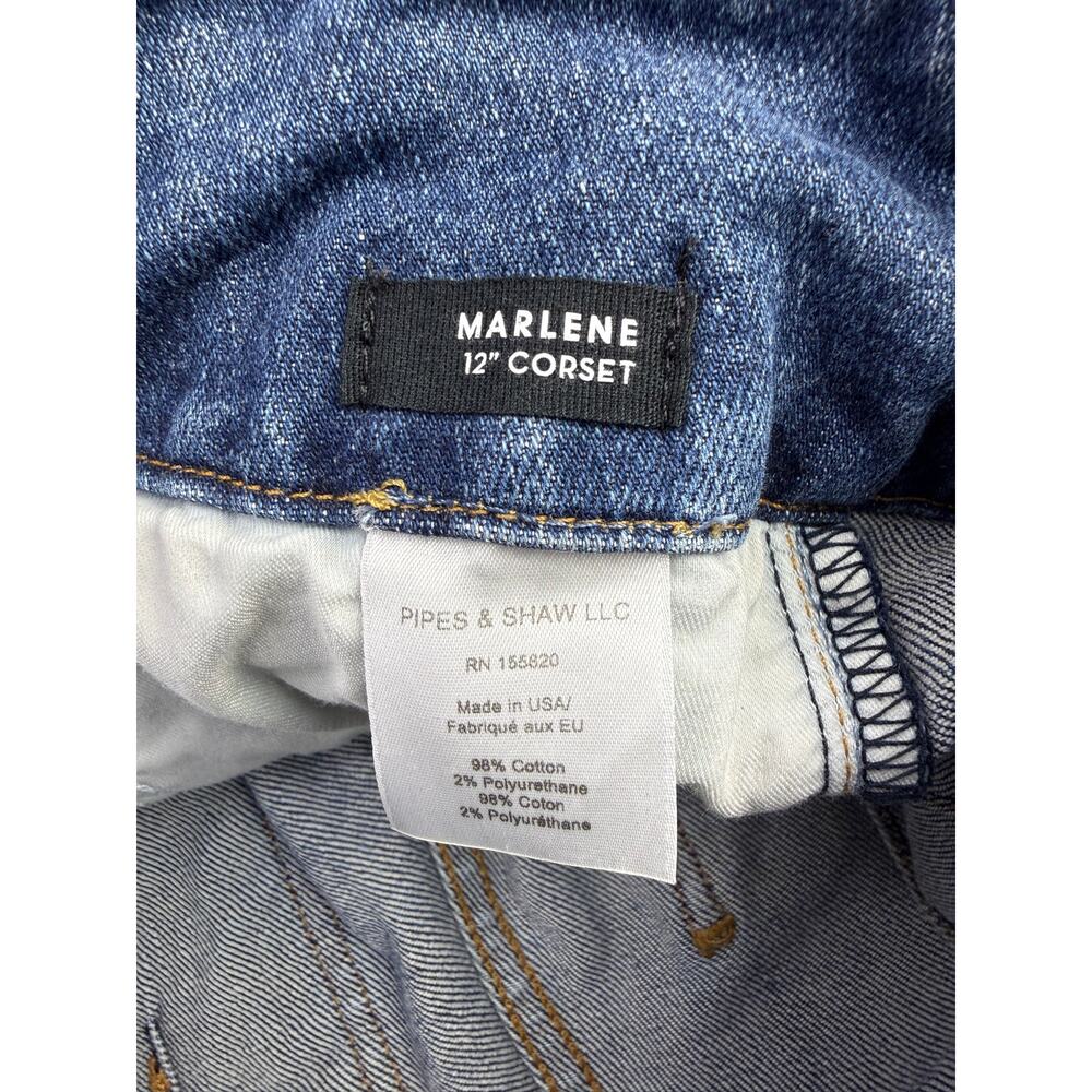 VERONICA BEARD Marlene 12” Corset Straight-Leg Cropped Jeans Size 27 Terrain - Picture 6 of 8
